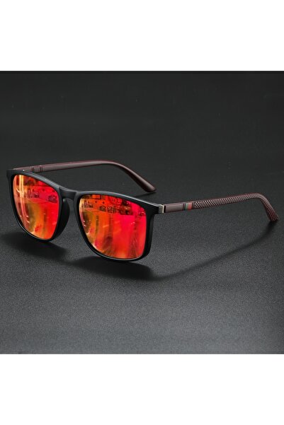 Choice3 نظارات شمسية مربعة كلاسيكية أنيقة C5-red mirror - إطار خفيف الوزن مع ...