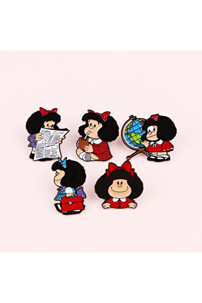 Choice 5pcs 5pcs Classic Cartoon Girl Enamel Pin Cute Brooch For Coat Anime B...