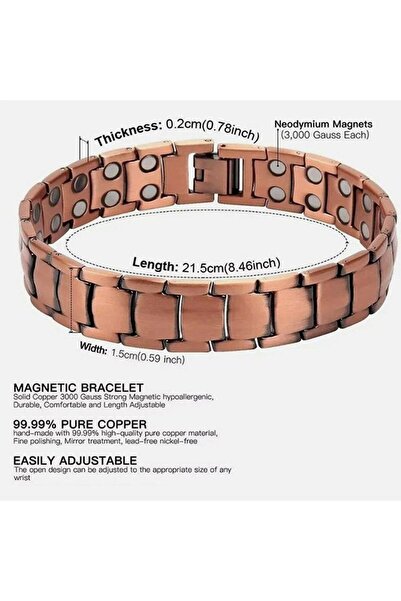 Choice Copper Magnetic Bracelets for Men Pure Copper Magnetic Bracelet Jewelr...