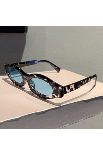 choice2 without case tortoseshell-blue KAMMPT Oval Sunglasses 2024 New Fashio...