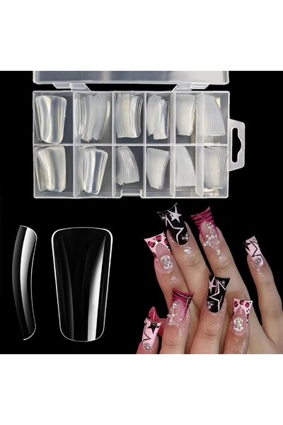 Choice 120 Full Attachment 120 Pieces of Medium-Length Duck Nail Tips, 12 Dif...