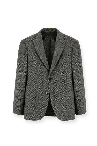 Abdullah Kiğılı Σακάκι - Γκρι - Super Slim Fit