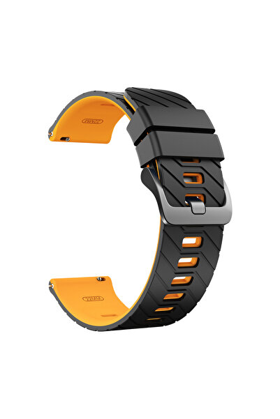 Choice10 حزام ساعة عالمي أسود وأصفر مقاس 22 ملم لساعات Zeblaze Stratos 4 3 2/...
