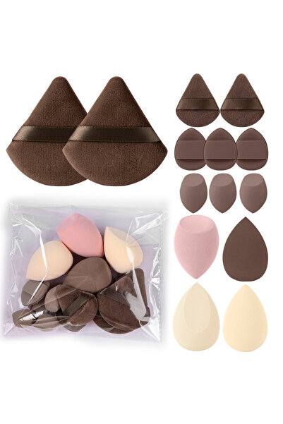 Choice5 14Pcs Brown 14Pcs Women's Makeup Sponge Set Cosmetic Blender Beauty E...