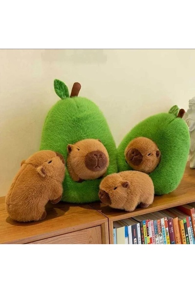 senacacollection 35 cm Avakadolu Capybara Peluş Oyuncak 1 ADET