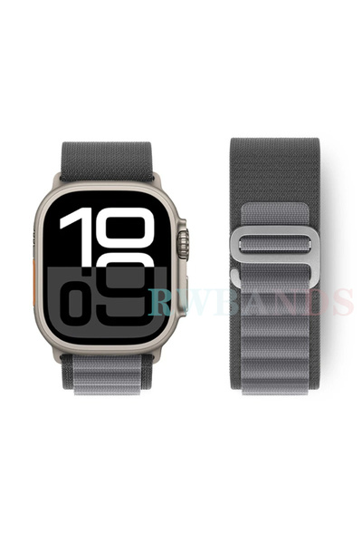 Choice49 حزام ألباين لوب رمادي داكن مقاس 44 45 49 S10-11-46MM لساعة ألترا 3، ...
