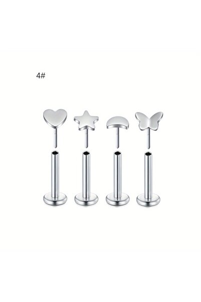 Choice1 مجوهرات ثقب الشفاه والأنف: باربل مستقيم 20G 0.8x6mm، لابريت، 4 قطع، س...