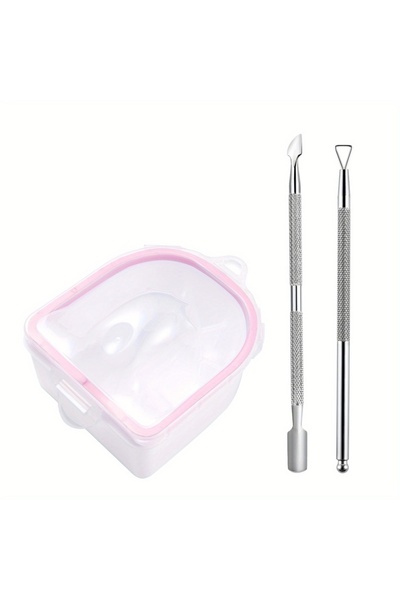 Choice1 Pink-3pc 1pcs/3pcs Nail Polish Remover Soak Bowl Nail Art Treatment H...
