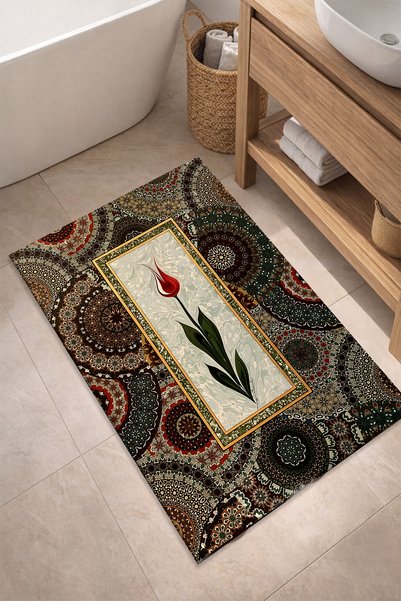 VİVİCAHOME Non-Slip Dot-Textured Bath Mat – Quick-Drying, Soft Textured, Modern Bathroom Rug