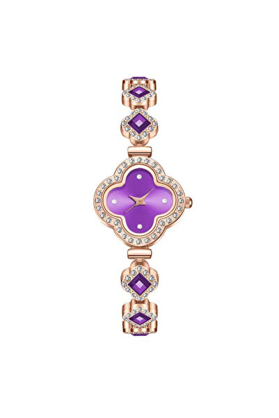 choice2 ساعة يد نسائية فاخرة أنيقة من ماركة PURPLE، ساعة ذهبية من الفولاذ، سا...