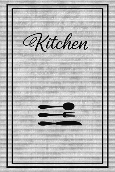 Gergef House Kitchen Desenli Dokuma Taban Modern Dekoratif Halı
