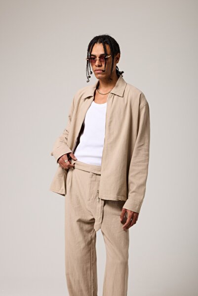 2512 Clothing كتان ذو ملمس بارز سترة