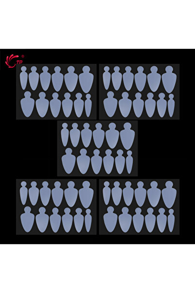 Choice J-60PCS TP 60 قطعة ملصقات أظافر فرنسية للقوالب المزدوجة، وسادة سيليكون...