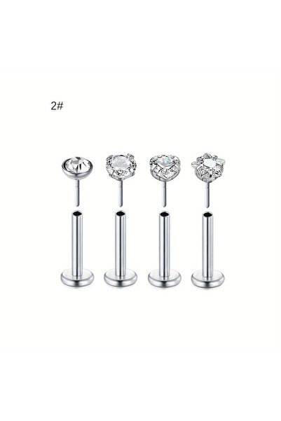 Choice3 مجوهرات ثقب الشفاه والأنف: باربل مستقيم 20G 0.8x6mm، لابريت، 2 أو 4 ق...
