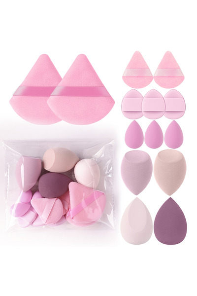 choice2 14Pcs Pink 14Pcs Women's Makeup Sponge Set Cosmetic Blender Beauty Eg...