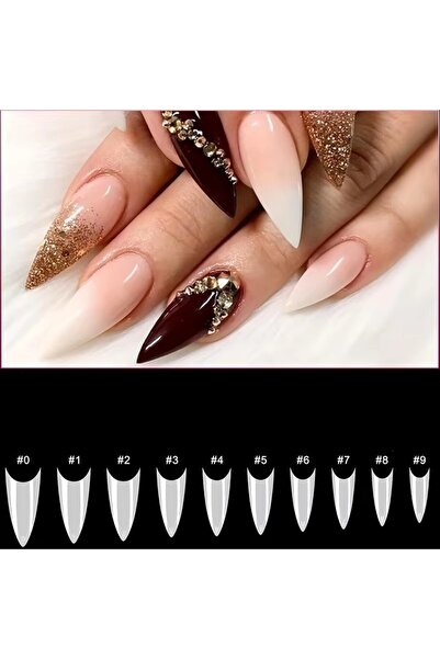 Choice 500 Nature 500 Pieces of Pointed Transparent Natural False Nail Tips f...
