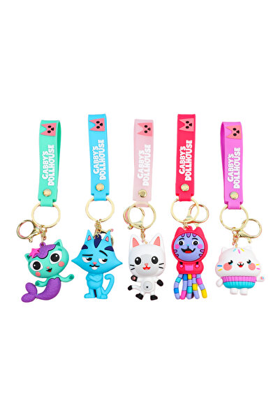 Choice8 MINISO KC3521-KC3525 Gabby's Dollhouse Keychain 3D Doll Pendant Handm...