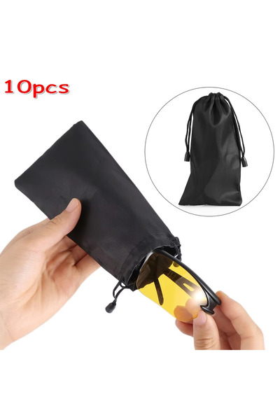 Choice Black 10 pcs 10 PCS Cloth Waterproof Sunglasses Bag Microfiber Dust St...