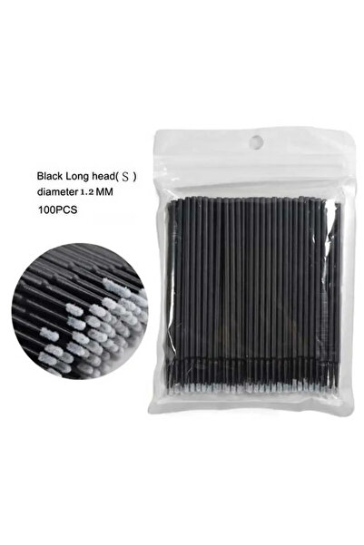 Choice4 C501-Black-100pcs 100pcs Micro Eyelash Applicators Brushes Disposable...