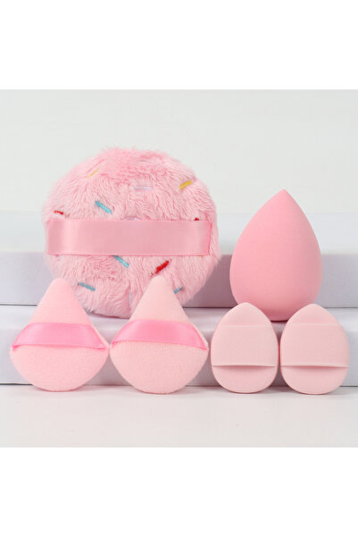 Choice4 6Pcs 6-Piece Set of Embroidered Loose Powder Puffs, Expands When Expo...
