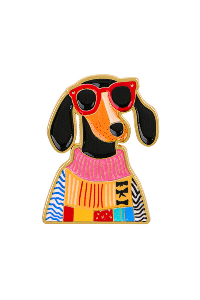 Choice 3 Popcorn Cat Dachshund Enamel Pin Crow Penguin Quote Brooch Lapel Pin...