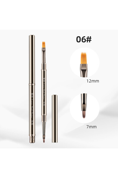 Choice1 P-H0670-6 1/6PCS Double Head Metal Handle Nail Brush Liner Brush Pain...
