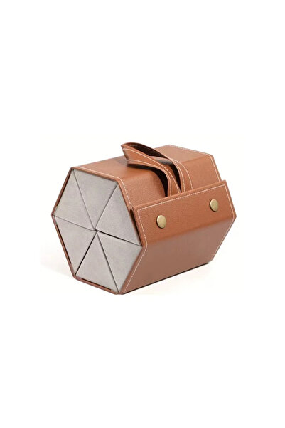 OEM 6-compartment foldable glasses organiser, faux leather, portable, scratch...