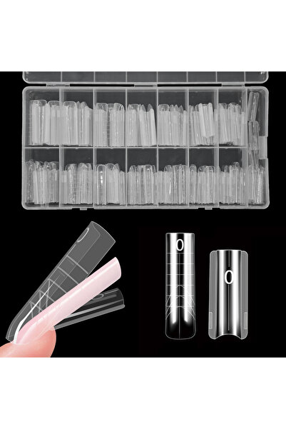 Choice5 Square-L Sandwich Nails Dual Forms - 240Pcs Long Coffin Nail Mold for...