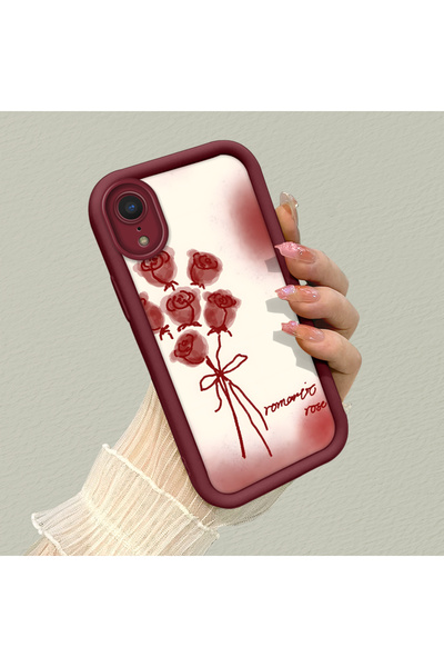 ARTISHELL iPhone XR Uyumlu Şık gül desenli darbeye dayanıklı silikon kılıf