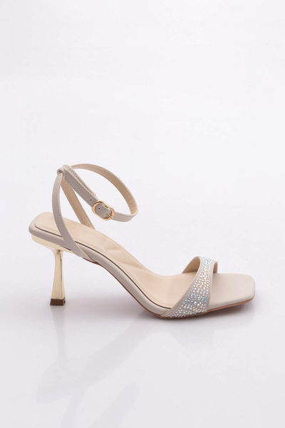 DGN Γόβες με ψηλό τακούνι - Εκρού - Μεσαία τακούνια (5-9 cm)