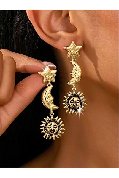 Choice Antique Bronze Plated A Pair of New Bohemian Ethnic Style Earrings, Tr...