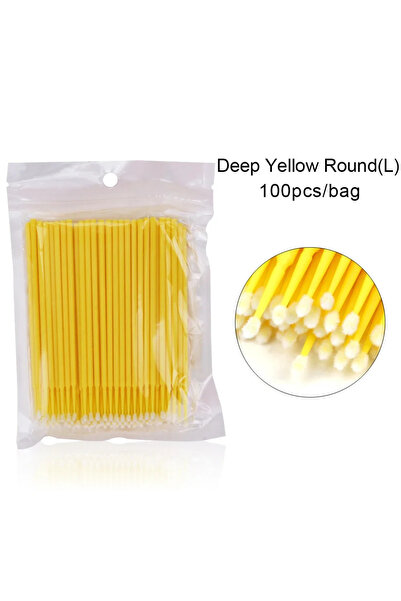 Choice4 A0099-100pcs Yellow 100Pcs/bag Disposable Eyelash Brush Lash Removing...