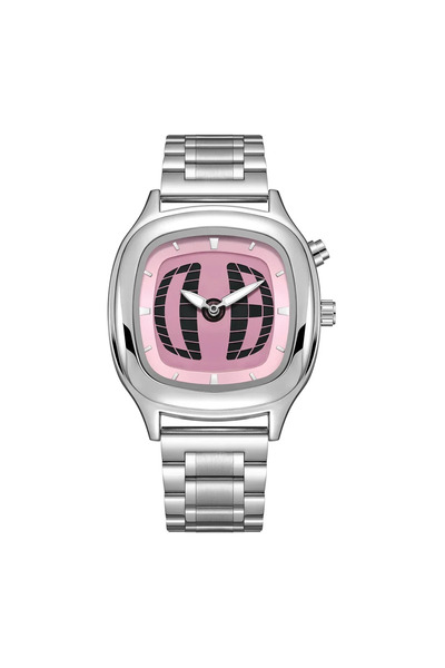 Choice1 A-5 Red Quartz Watch Color Square Y2K Pointer Number Dual Display Ste...