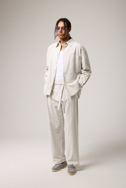 2512 Clothing Soft Textured Baggy Pants