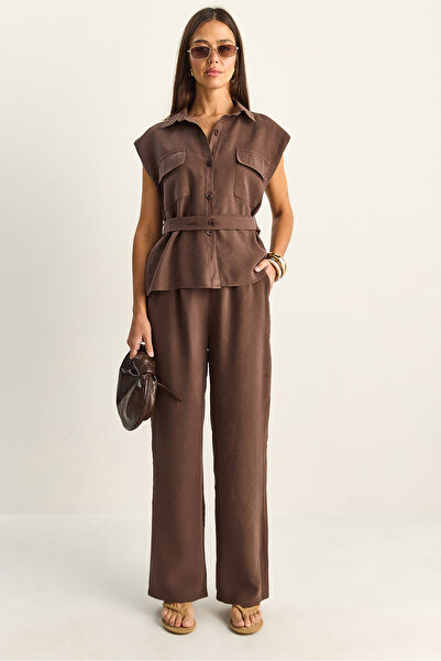 Bianco Lucci Σετ δύο τεμαχίων - Καφέ - Regular