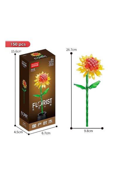 Toyska Renkli Işıklı Çiçek Yapım Seti --SUNFLOWER 150 Parça