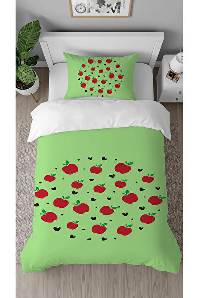 GREENDECOR Apple Fruit Patterned Digital Printed Specially Designed Single St...