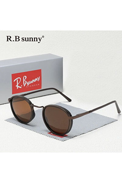 Choice1 Brown Retro Round Frame Sunglasses Men Polarized Luxury Women Driving...