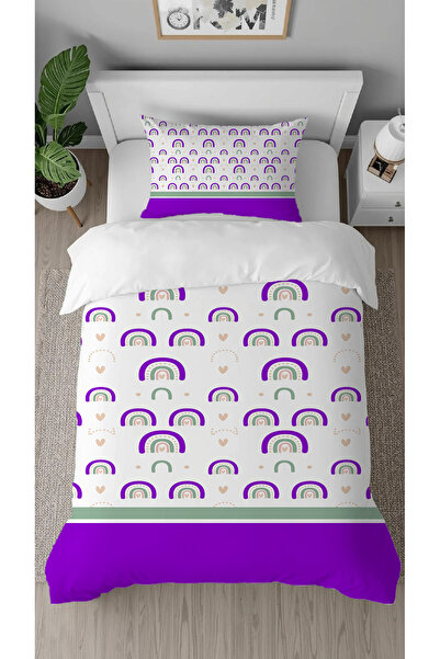 GREENDECOR Rainbow Patterned Digital Printed Special Design Single Stylish Du...
