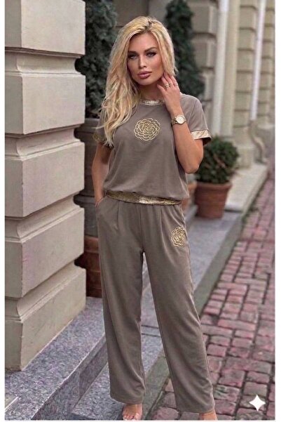 MAXORA SHOP Σετ δύο τεμαχίων - Μπεζ - Baggy