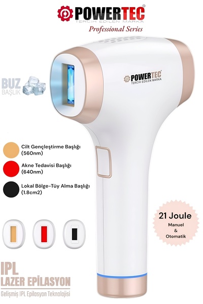 POWERTEC TR-9999 IPL Lazer Epilasyon 999.999 Atım Otomatik/Manuel 9 Modlu | B...