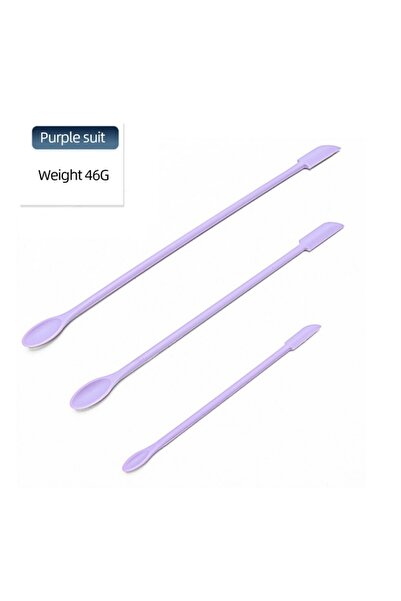 Choice6 Purple-3pcs 3pcs Silicone Spatula Set Multi Size Makeup Spatula Doubl...