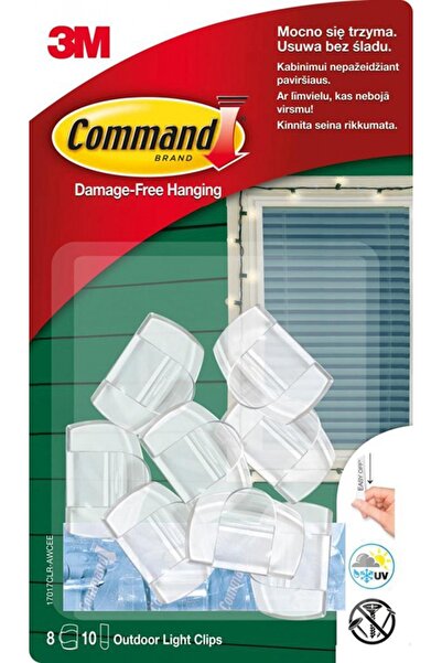 3M Hooks for hanging outdoor lights 8 hooks + 10 Command strips