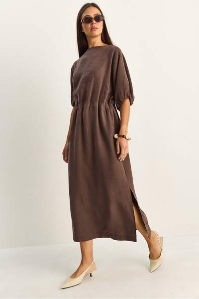 Bianco Lucci Φόρεμα - Καφέ - φούστα φούσκα