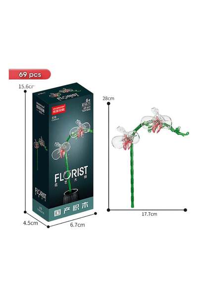 Toyska Renkli Işıklı Çiçek Yapım Seti --CYMBIDIUM 69 Parça
