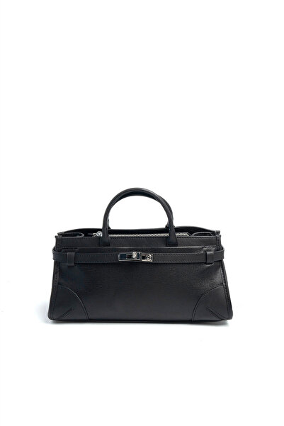 Silver Polo Silver & Polo Sp1260 Women's Handbag Plain Black-Black