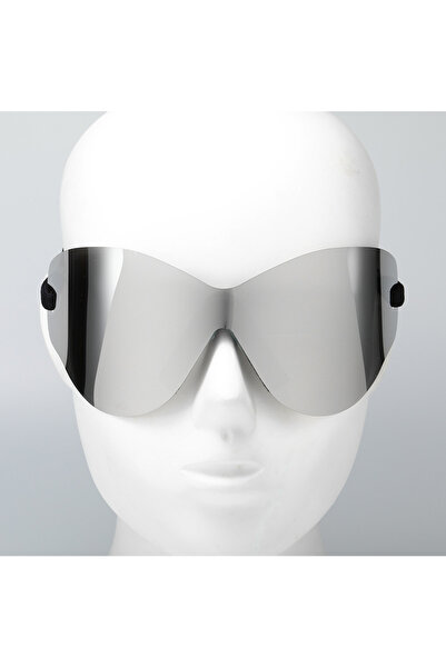 Choice1 black Silver Fashion Y2K Women Sunglasses Brand Rimless Oversize Anti...
