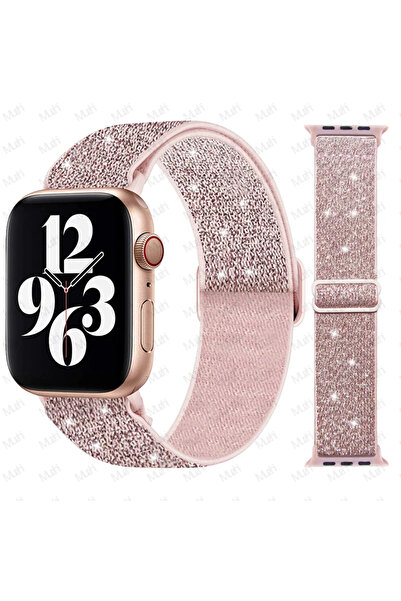 Choice48 38mm or 40mm 41mm Flash pink 34 Bling Nylon Strap for Watch Band 44m...