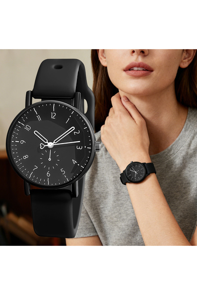 Choice5 black Women Fashion Casual Silicone Quartz Watches for Women