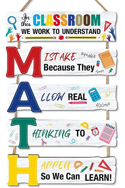 Arabest Motivational Classroom Wood Sign,Inspirational Back To School Wall De...